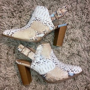 Snaked Skin Sling-back Boot